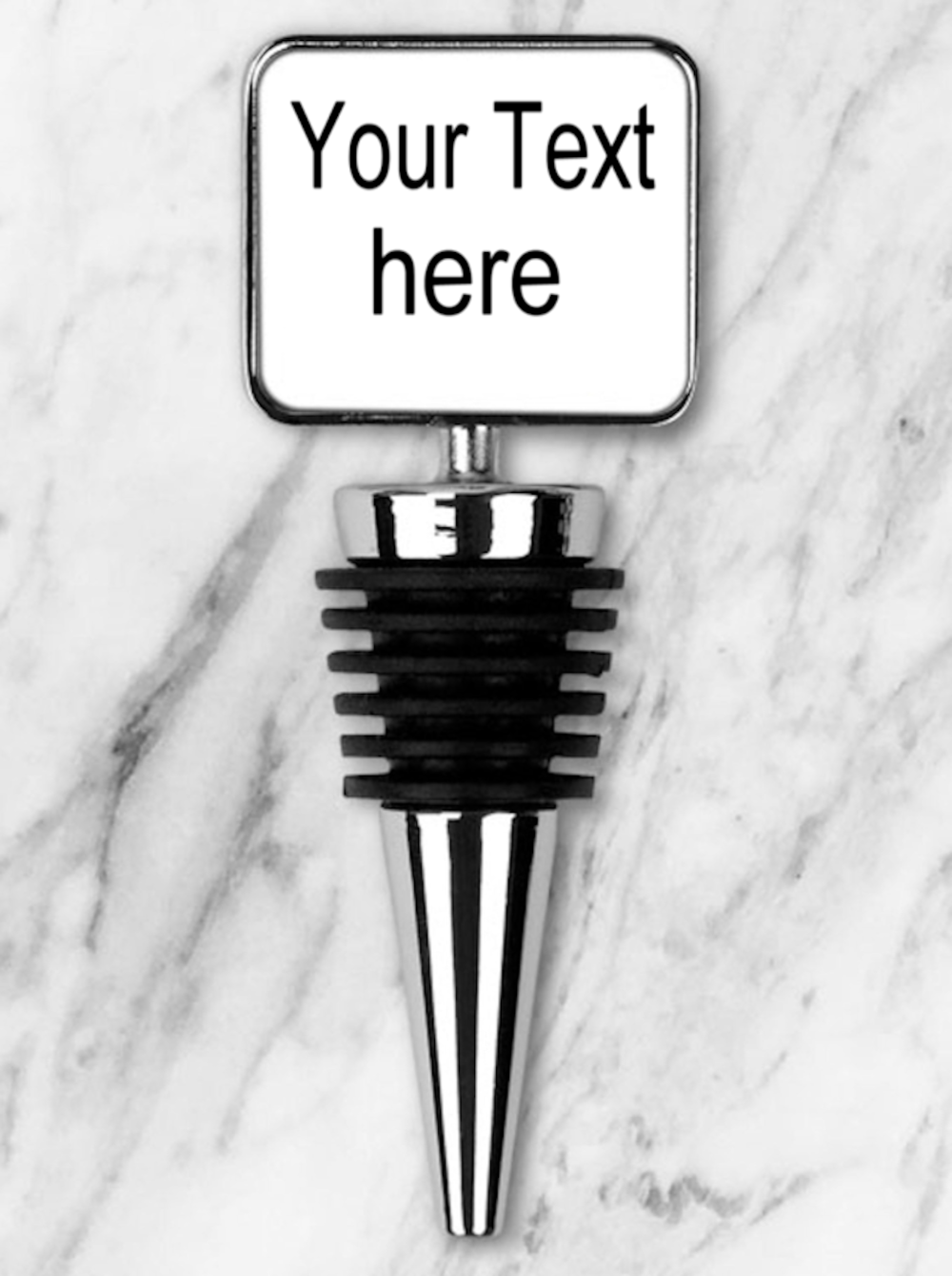Rectangle Custom Bottle Stopper, Personalised Bottle Topper - Click Image to Close